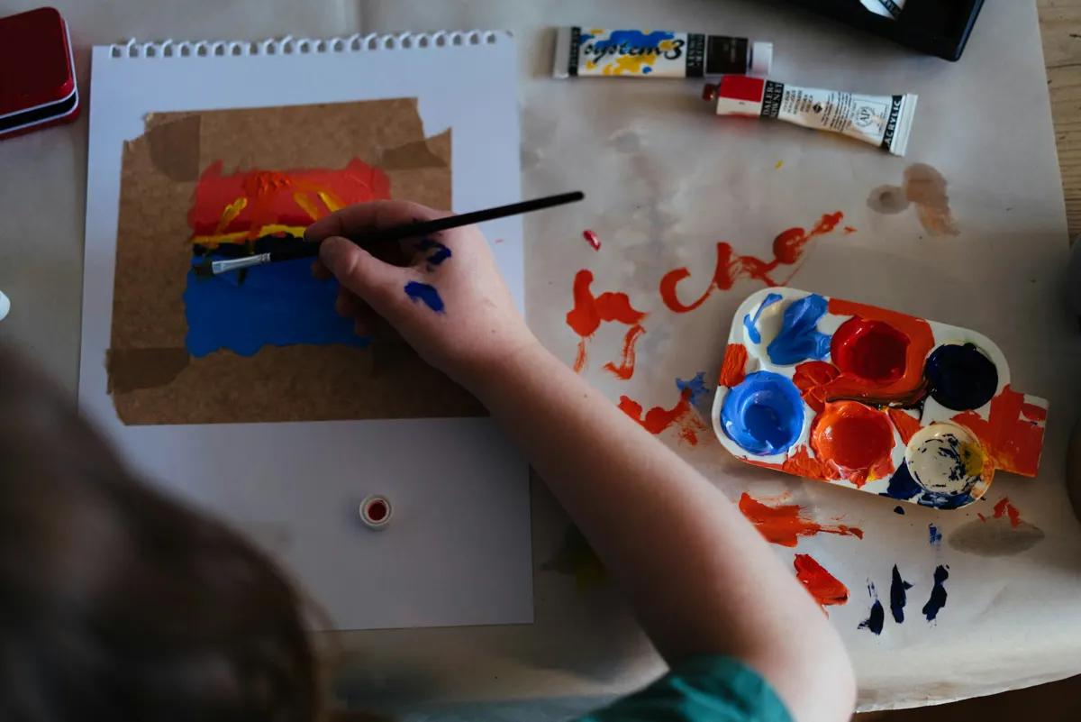 Child painting